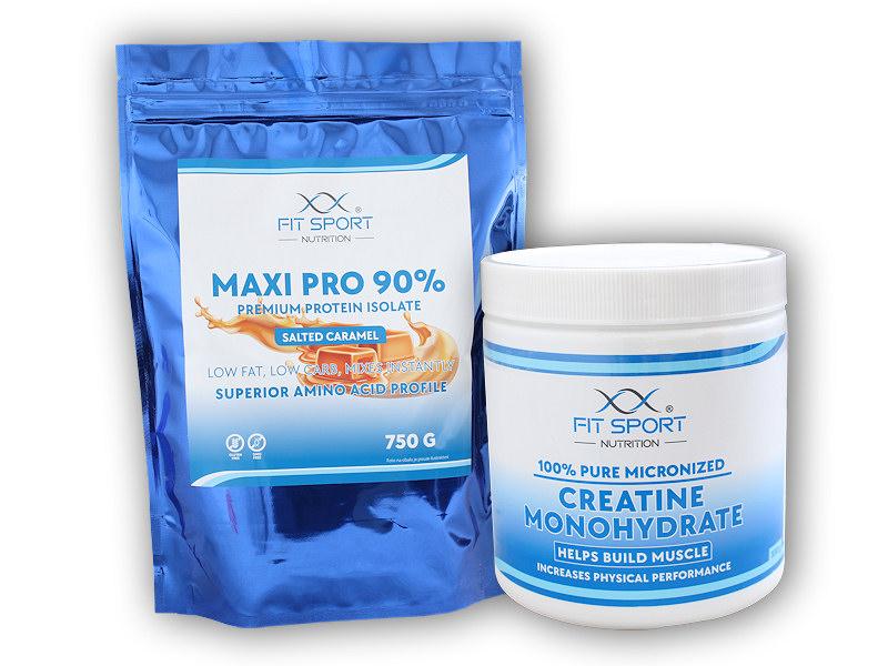 FitSport Nutrition Maxi Pro 90% 750g + Creatine 330g Fitsport
