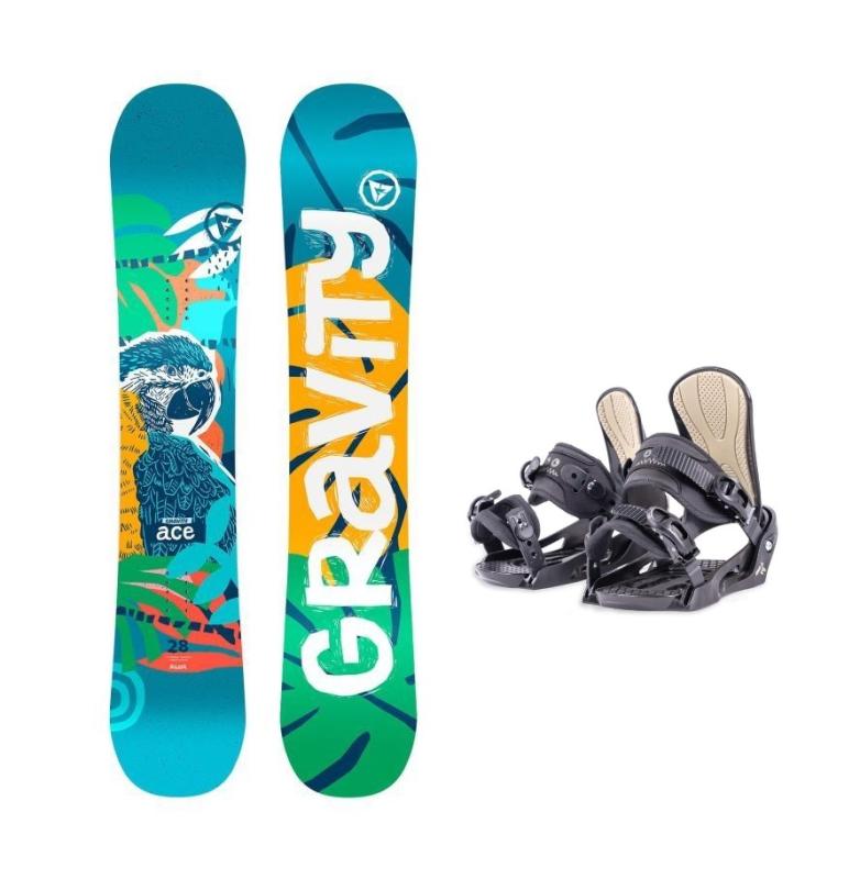Gravity Ace dětský snowboard + Beany Junior vázání Gravity