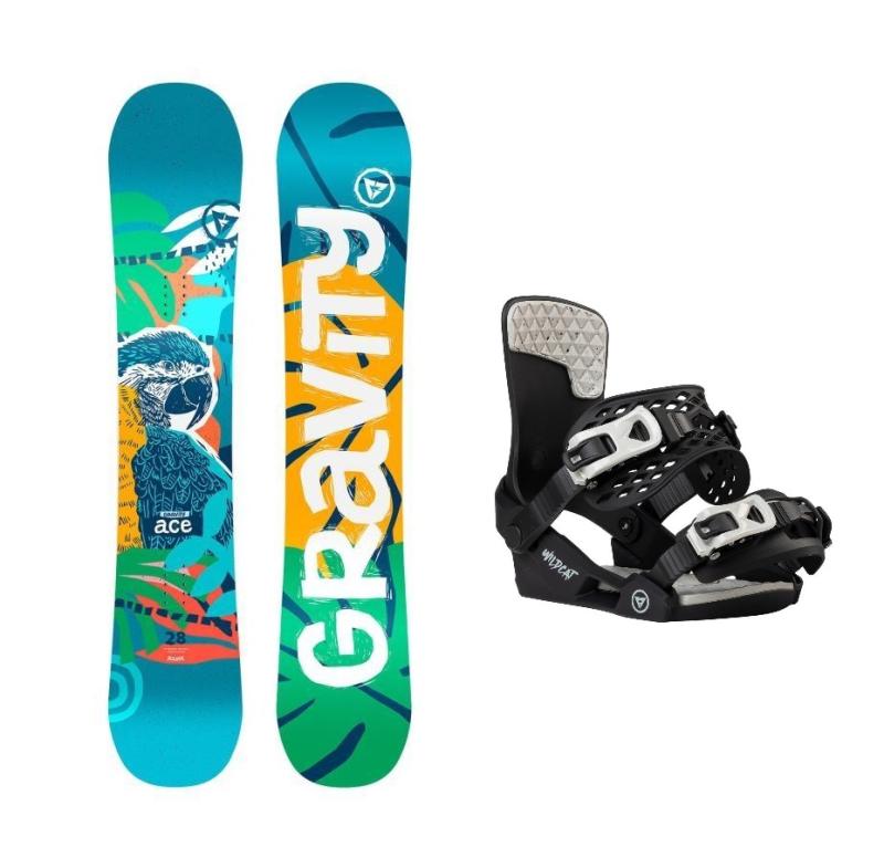 Gravity Ace dětský snowboard + Gravity Wildcat black vázání Gravity