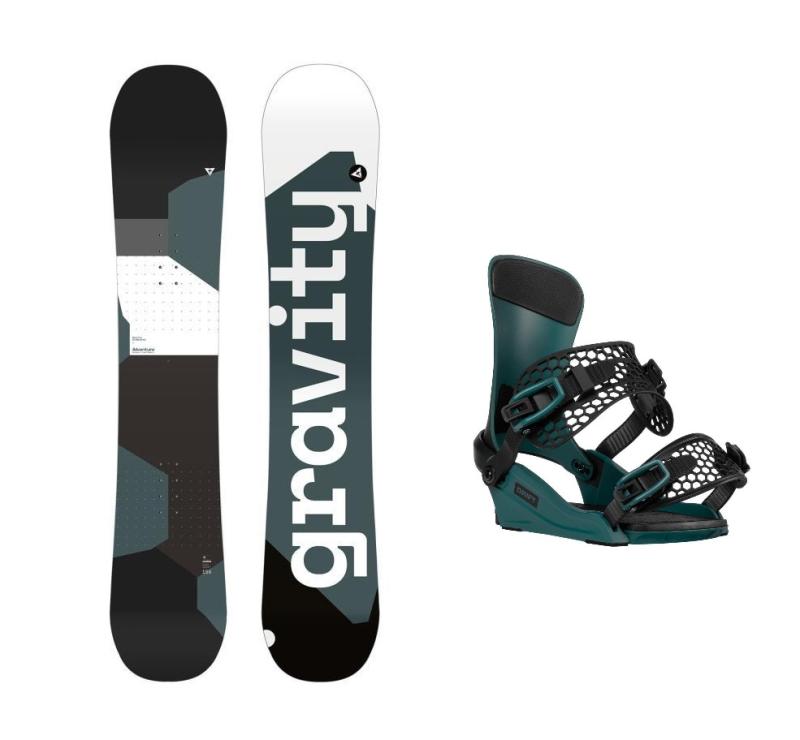 Gravity Adventure 24/25 snowboard + Gravity Drift steel green vázání Gravity