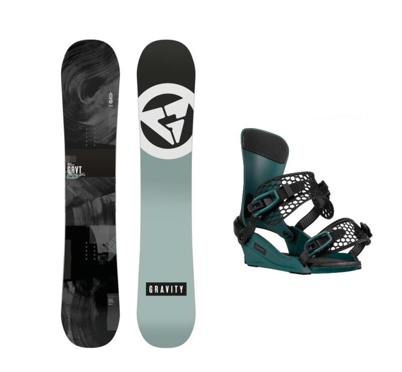 Gravity Contra 24/25 pánský snowboard + Gravity Drift steel green vázání Gravity