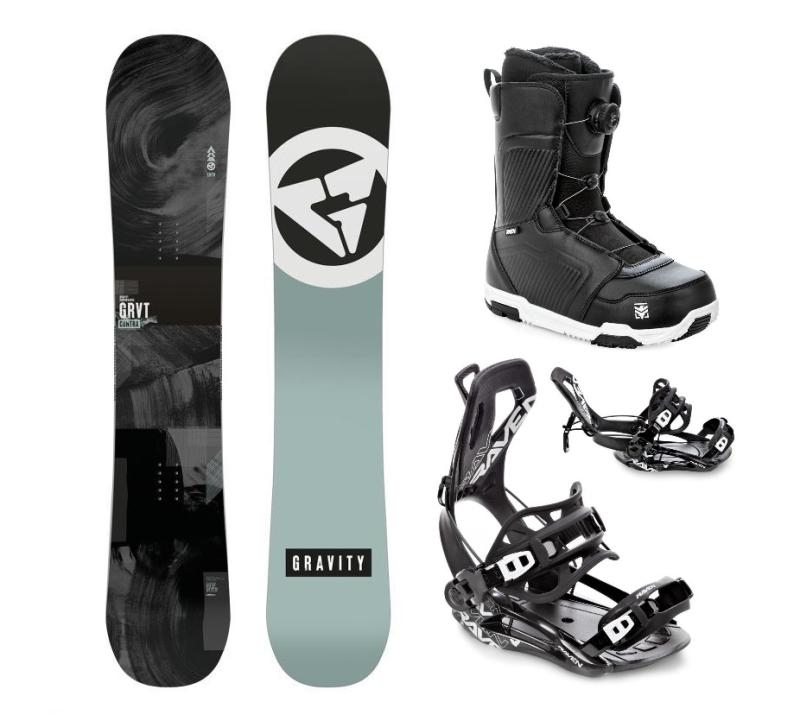 Gravity Contra 24/25 snowboard + Raven Fastec FT360 black vázání + Raven Flush MOZ boty Gravity