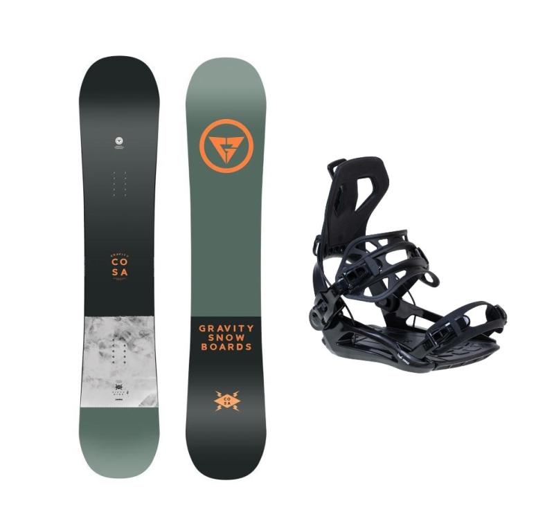 Gravity Cosa 24/25 pánský snowboard + Raven RAGE Fastec FT360 black vázání Gravity