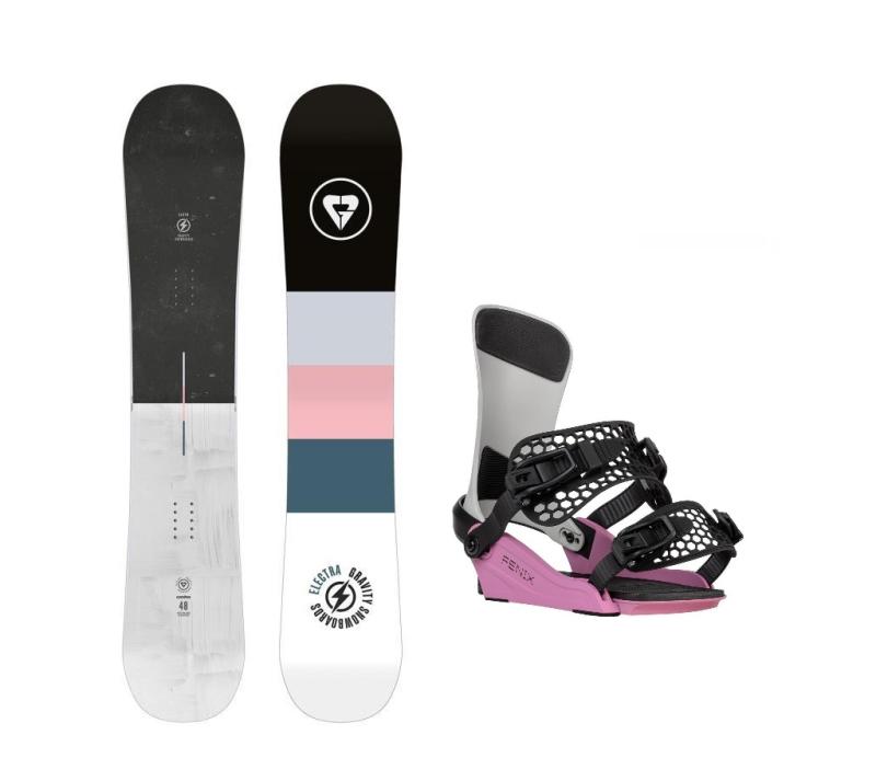 Gravity Electra 24/25 dámský snowboard + Gravity Fenix grey/rose vázání Gravity