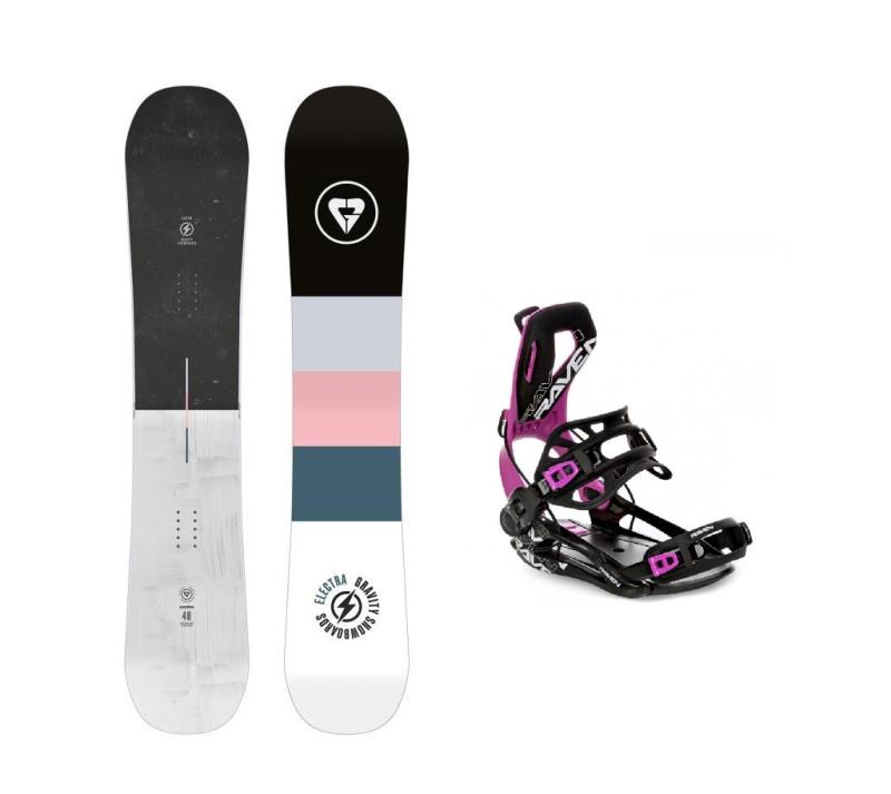 Gravity Electra 24/25 dámský snowboard + Raven Fastec FT360 black/fuchsia vázání Gravity