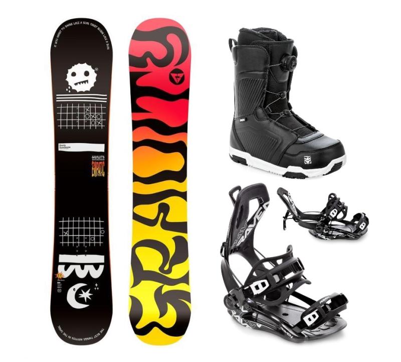 Gravity Empatic 24/25 snowboard + Raven Fastec FT360 black vázání + Raven Flush MOZ boty Gravity