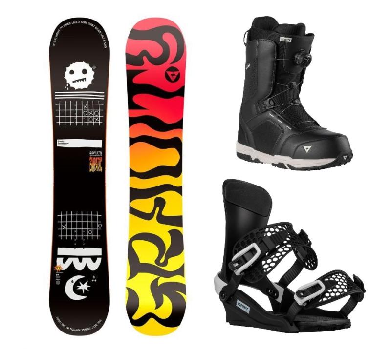 Gravity Empatic snowboard + Gravity Drift black/white vázání + Gravity Recon Atop black boty Gravity