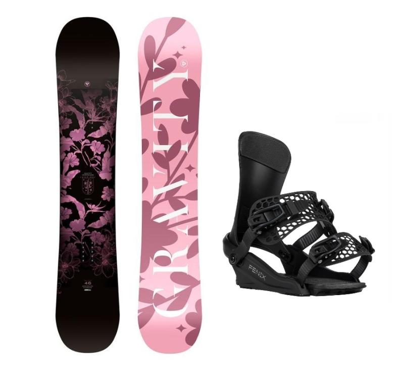 Gravity Empire 24/25 dámský snowboard + Gravity Fenix black vázání Gravity