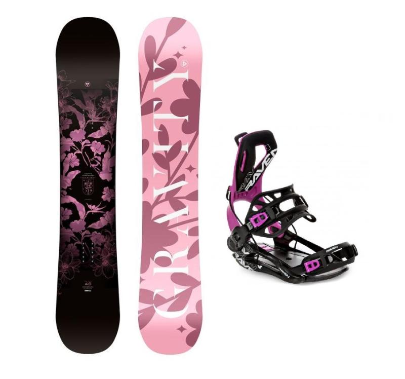 Gravity Empire 24/25 dámský snowboard + Raven Fastec FT360 black/fuchsia vázání Gravity