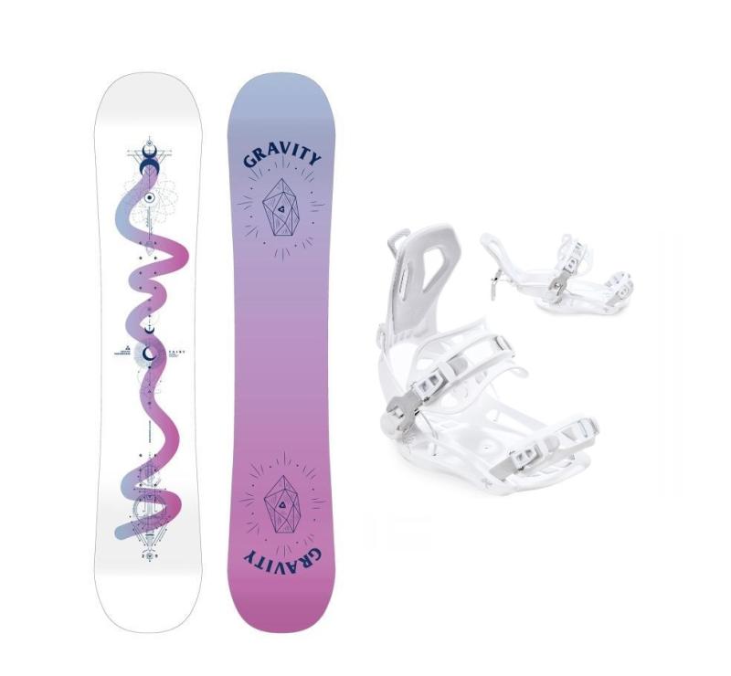 Gravity Fairy 24/25 juniorský snowboard + Raven Fastec FT360 white vázání Gravity