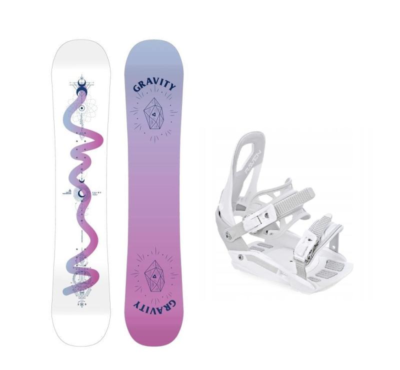 Gravity Fairy 24/25 juniorský snowboard + Raven S230 White vázání Gravity