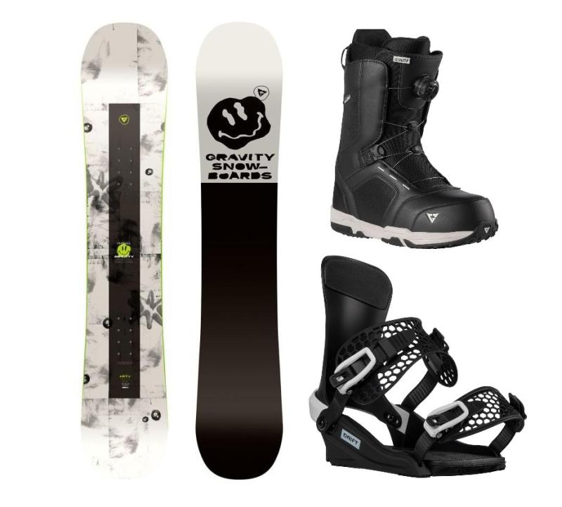 Gravity Madball 24/25 snowboard + Gravity Drift black/white vázání + Gravity Recon Atop black boty Gravity