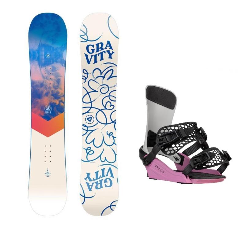Gravity Mist 24/25 dámský snowboard + Gravity Fenix grey/rose vázání Gravity