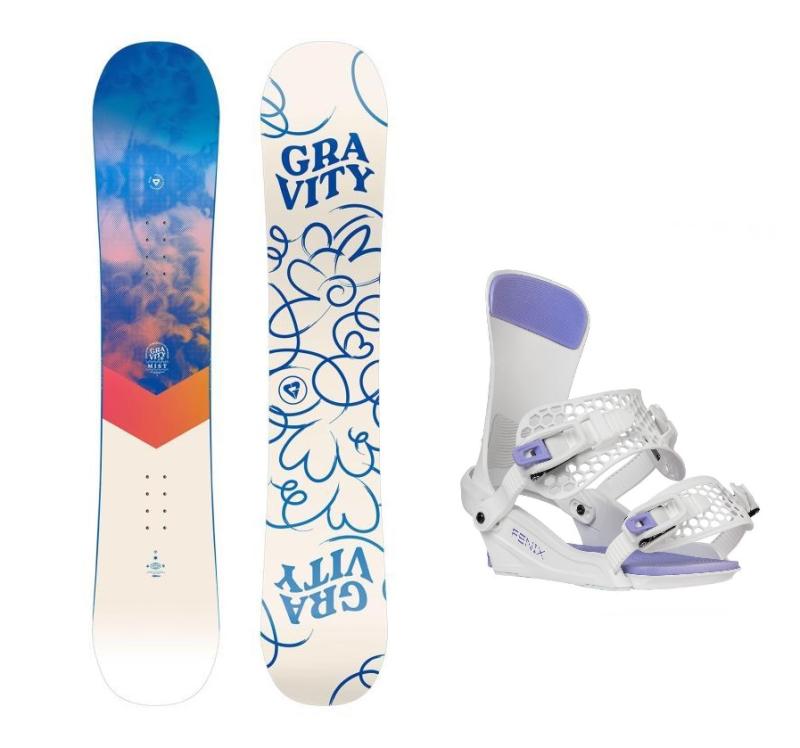 Gravity Mist 24/25 dámský snowboard + Gravity Fenix white/lavender vázání Gravity
