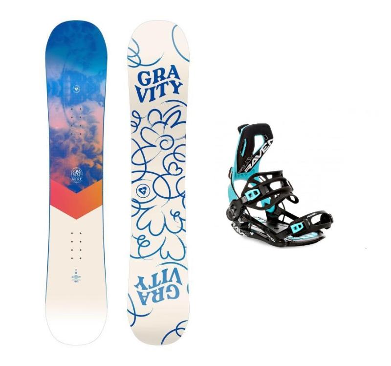 Gravity Mist 24/25 dámský snowboard + Raven Fastec FT360 black/mint vázání Gravity