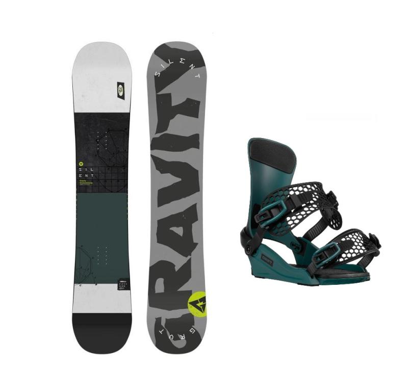 Gravity Silent 24/25 pánský snowboard + Gravity Drift steel green vázání Gravity