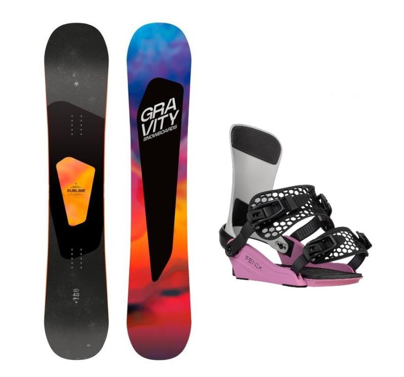 ravity Sublime 24/25 dámský snowboard + Gravity Fenix grey/rose vázání Gravity