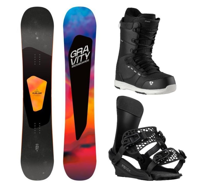 Gravity Sublime 24/25 snowboard + Gravity Fenix black vázání + Gravity Bliss black/white boty Gravity