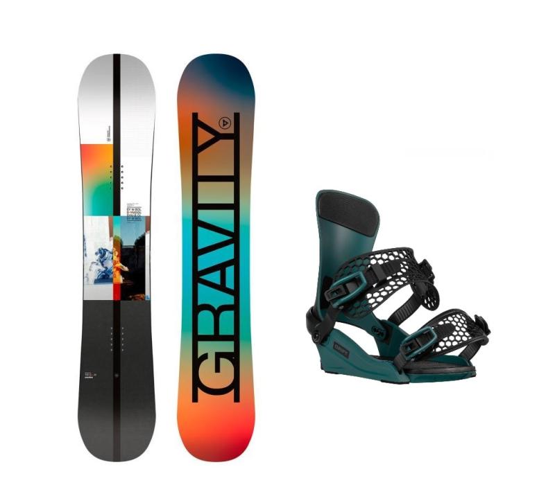 Gravity Symbol 24/25 pánský snowboard + Gravity Drift steel green vázání Gravity