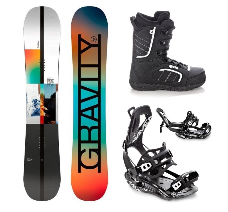 Gravity Symbol 24/25 snowboard + Raven Fastec FT360 black vázání + Raven Target obuv Gravity