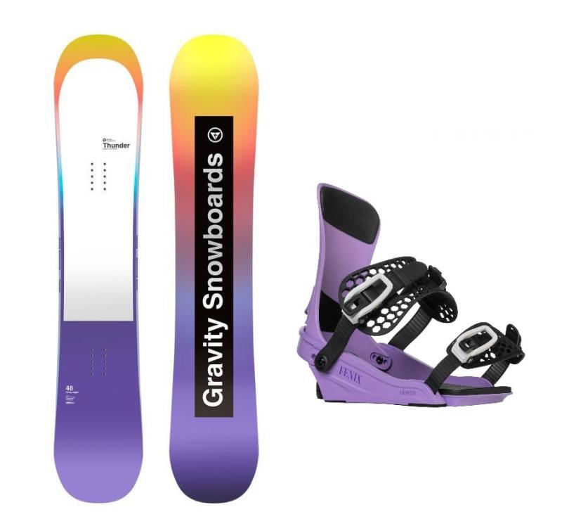 Gravity Thunder 24/25 dámský snowboard + Gravity Fenix levander vázání Gravity