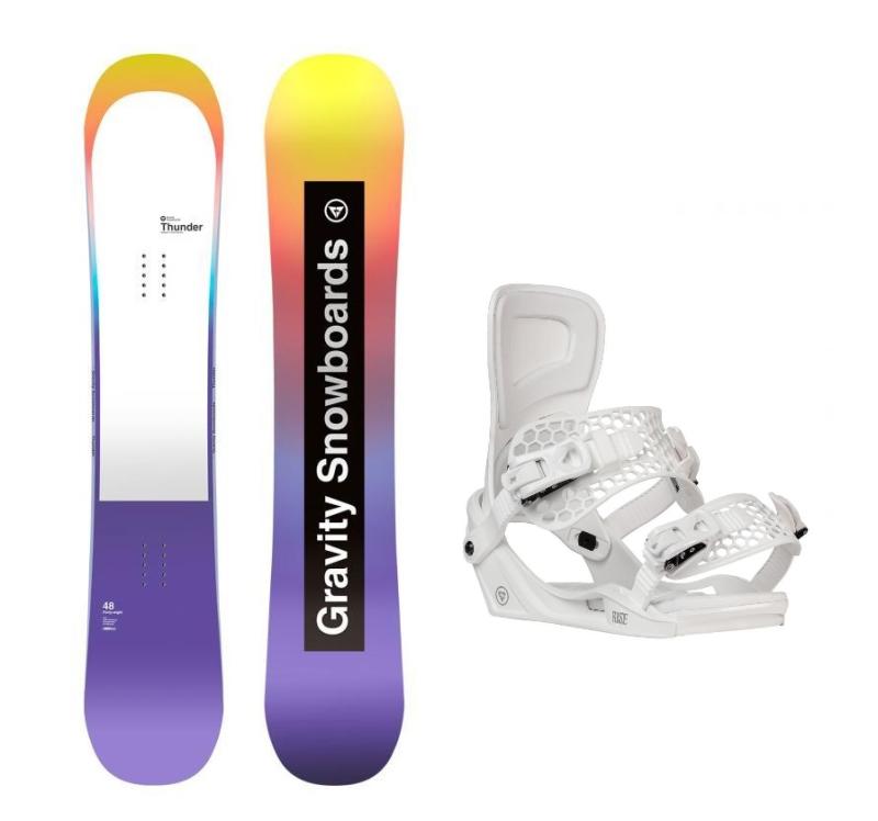Gravity Thunder 24/25 dámský snowboard + Gravity Rise white vázání Gravity