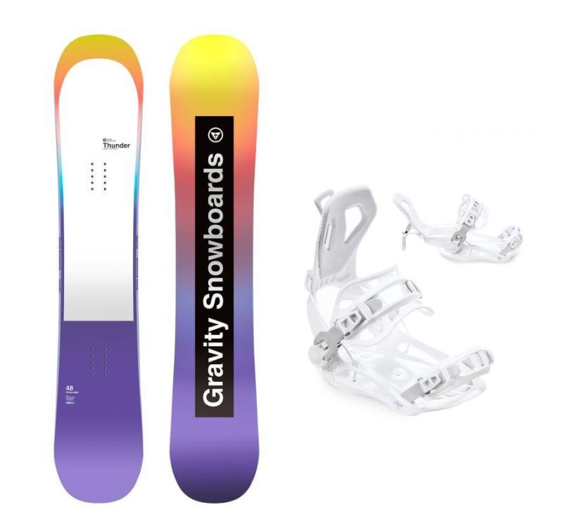 Gravity Thunder 24/25 dámský snowboard + Raven Fastec FT360 white vázání Gravity