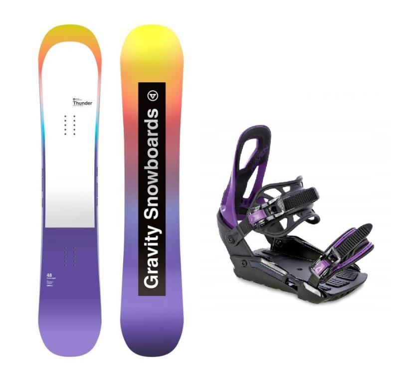 Gravity Thunder 24/25 dámský snowboard + Raven S230 Black/violet vázání Gravity