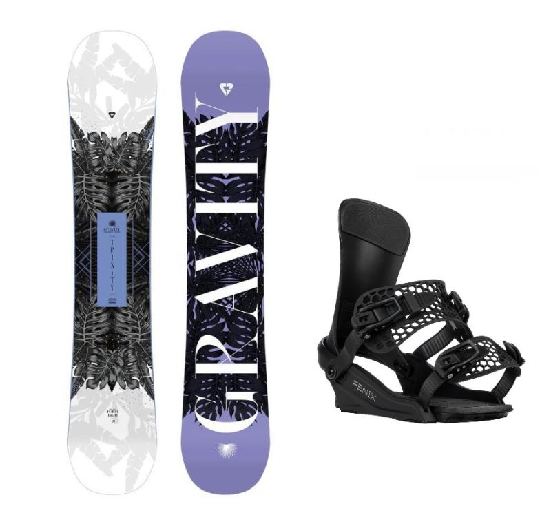 Gravity Trinity 24/25 dámský snowboard + Gravity Fenix black vázání Gravity