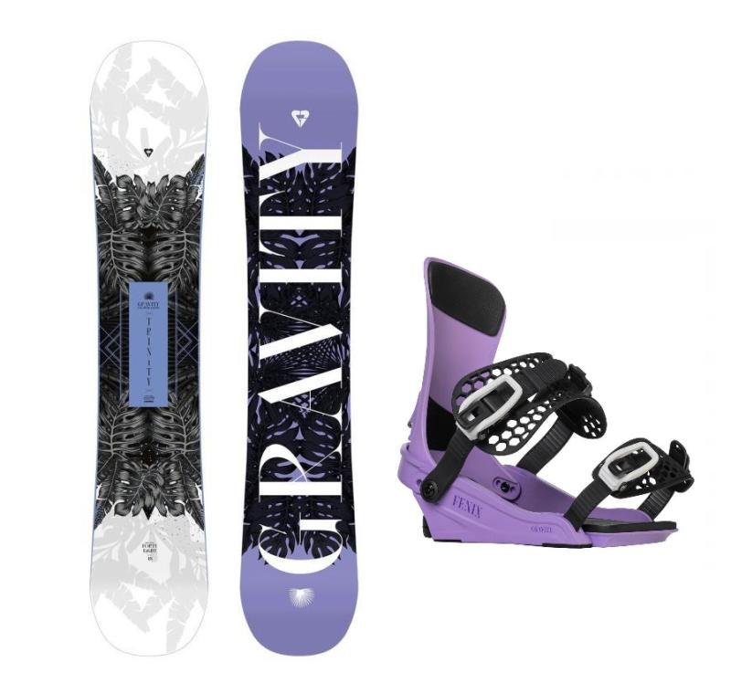 Gravity Trinity 24/25 dámský snowboard + Gravity Fenix levander vázání Gravity