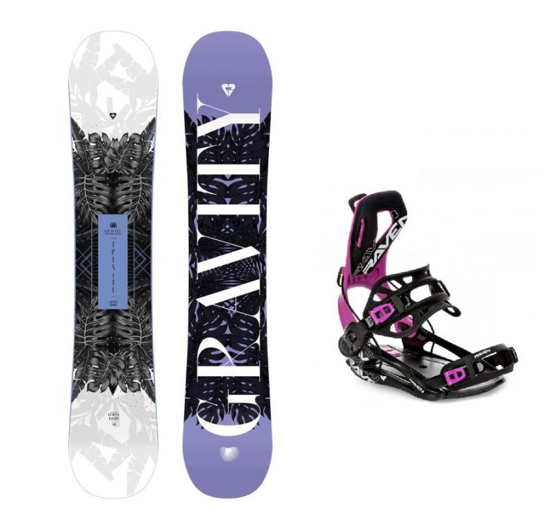 Gravity Trinity 24/25 dámský snowboard + Raven Fastec FT360 black/fuchsia vázání Gravity