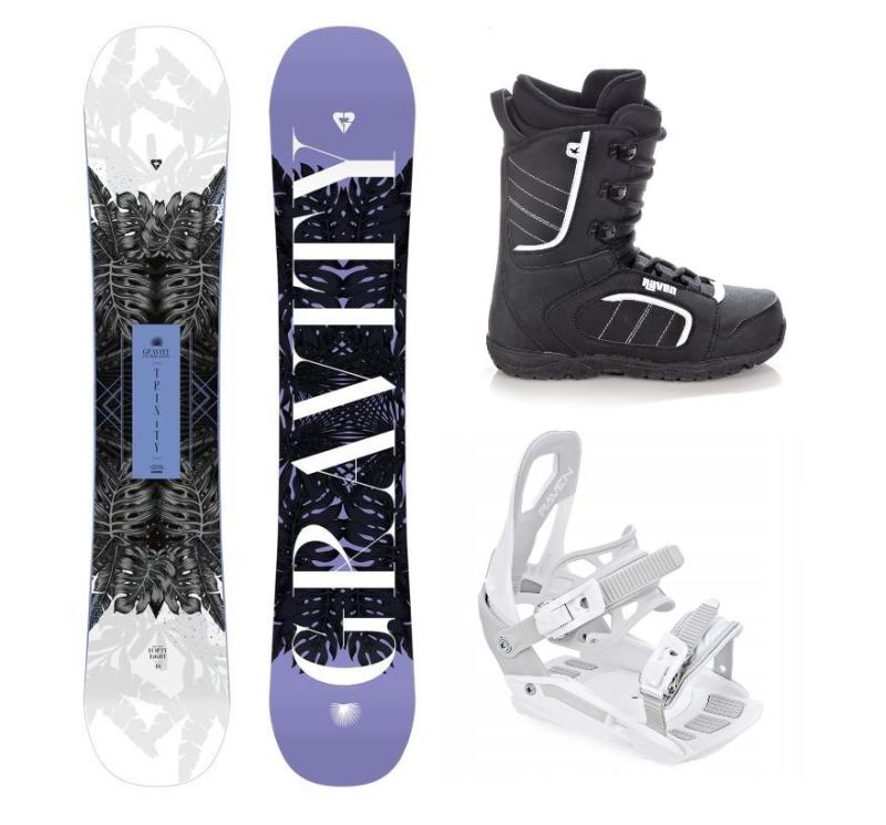 Gravity Trinity 24/25 snowboard + Raven S230 White vázání + Raven Target obuv Gravity