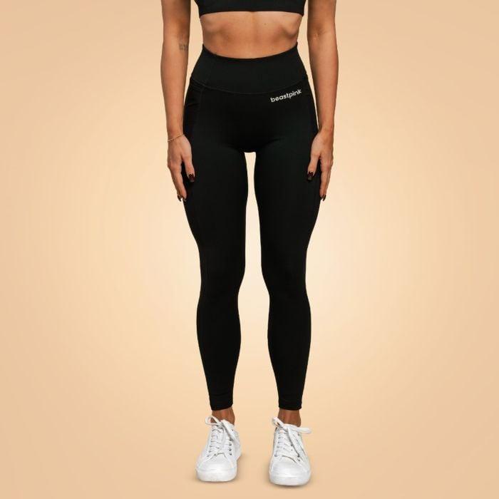 GymBeam BeastPink Dámské legíny Breeze Black GymBeam