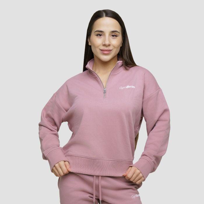GymBeam Dámská mikina Agile ½ Zip Woodrose GymBeam