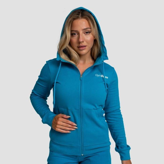 GymBeam Dámská mikina se zipem Limitless Aquamarine GymBeam