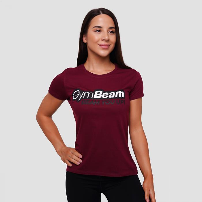 GymBeam Dámské Tričko Beam Burgundy GymBeam