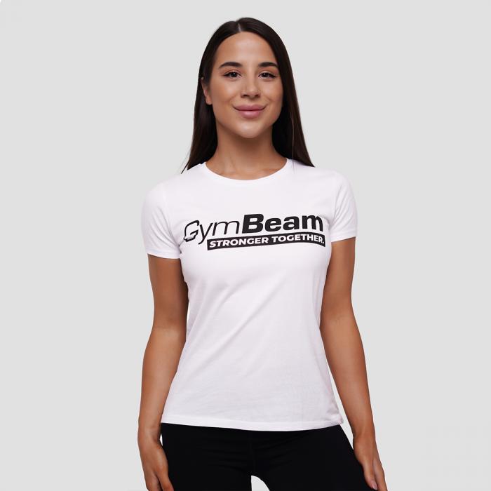 GymBeam Dámské tričko Stronger Together White GymBeam