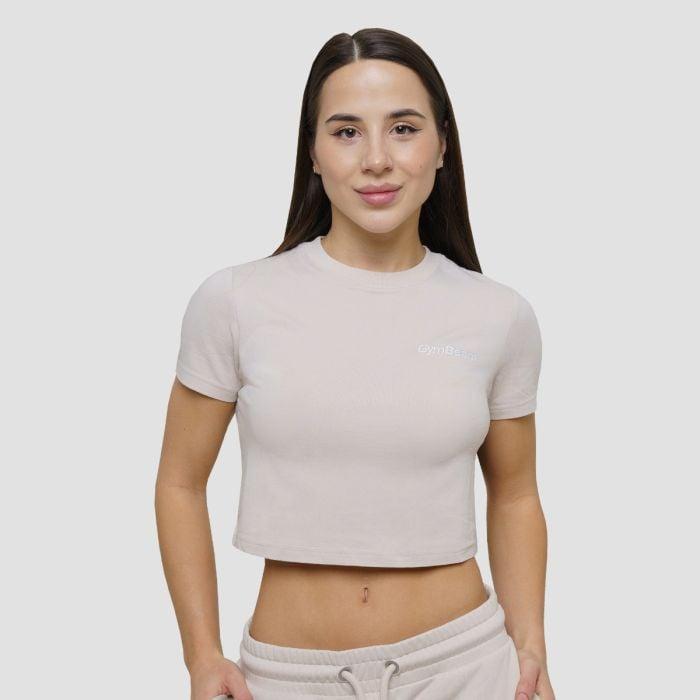 GymBeam Dámské tričko Agile Cropped Desert GymBeam
