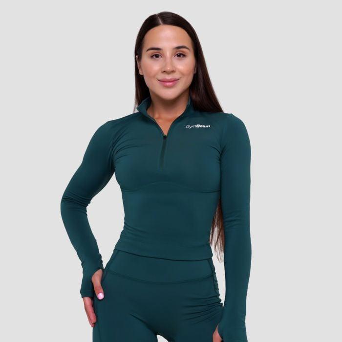 GymBeam Dámský sportovní top Ignite Dark Green GymBeam