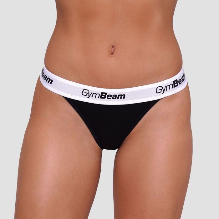 GymBeam Kalhotky Tanga 3Pack Black GymBeam