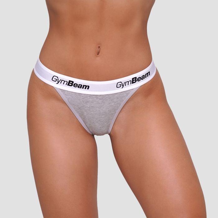 GymBeam Kalhotky Tanga 3Pack Grey GymBeam