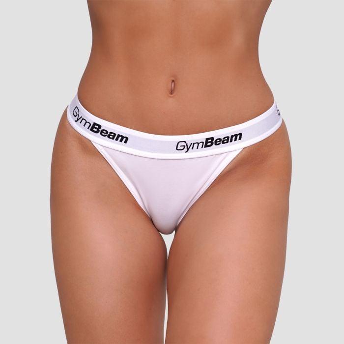 GymBeam Kalhotky Tanga 3Pack White GymBeam