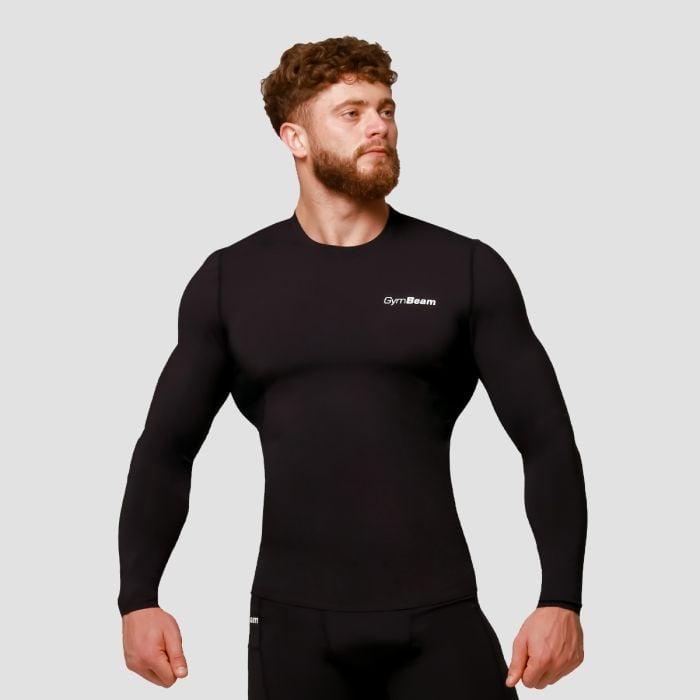 GymBeam Kompresní tričko s dlouhým rukávem Mid Black GymBeam