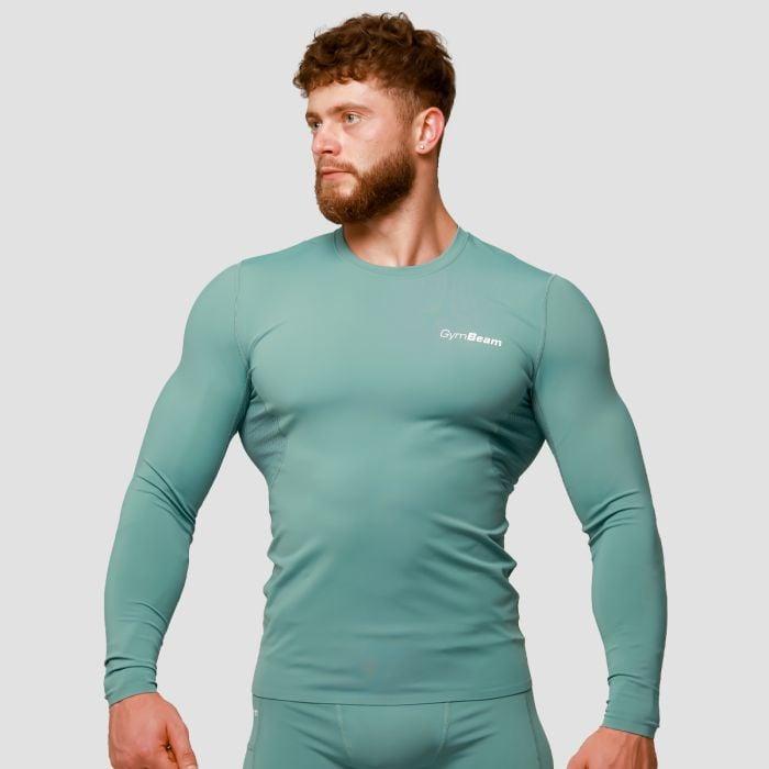 GymBeam Kompresní tričko s dlouhým rukávem Mid Blue GymBeam