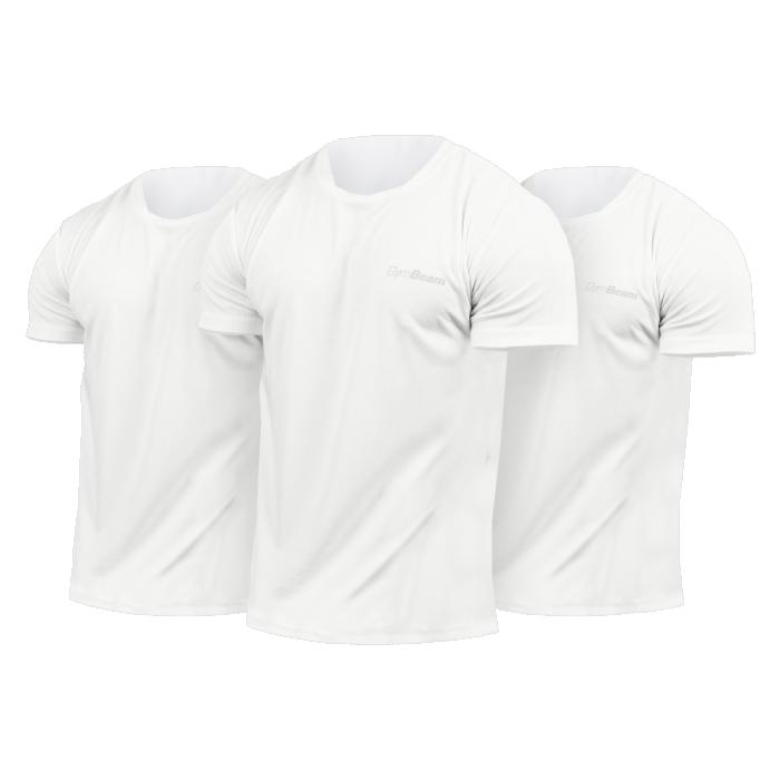 GymBeam Men‘s TRN T-Shirt 3Pack White GymBeam