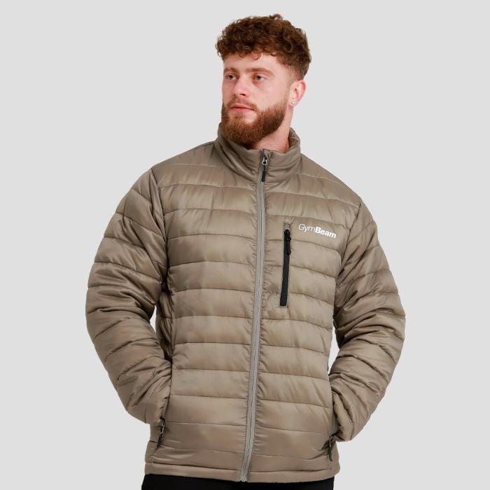 GymBeam Pánská bunda Puffer Vetiver/Black GymBeam