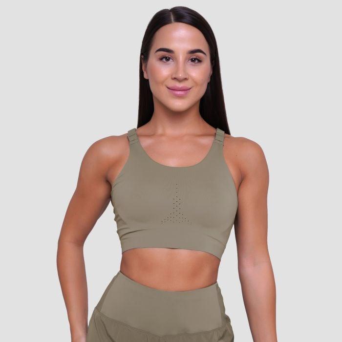 GymBeam Pulse Running Sports Bra Vetiver GymBeam