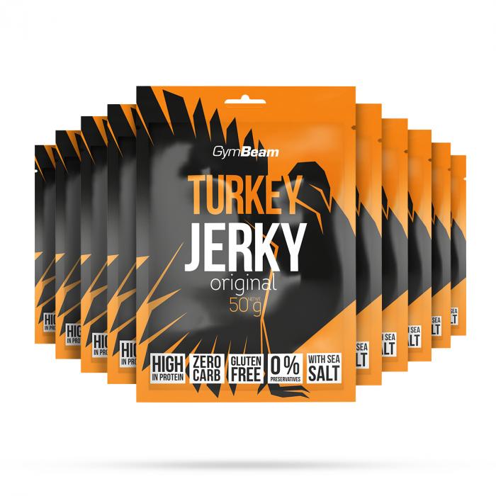 GymBeam Sušené maso Turkey Jerky 10 x 50 g GymBeam