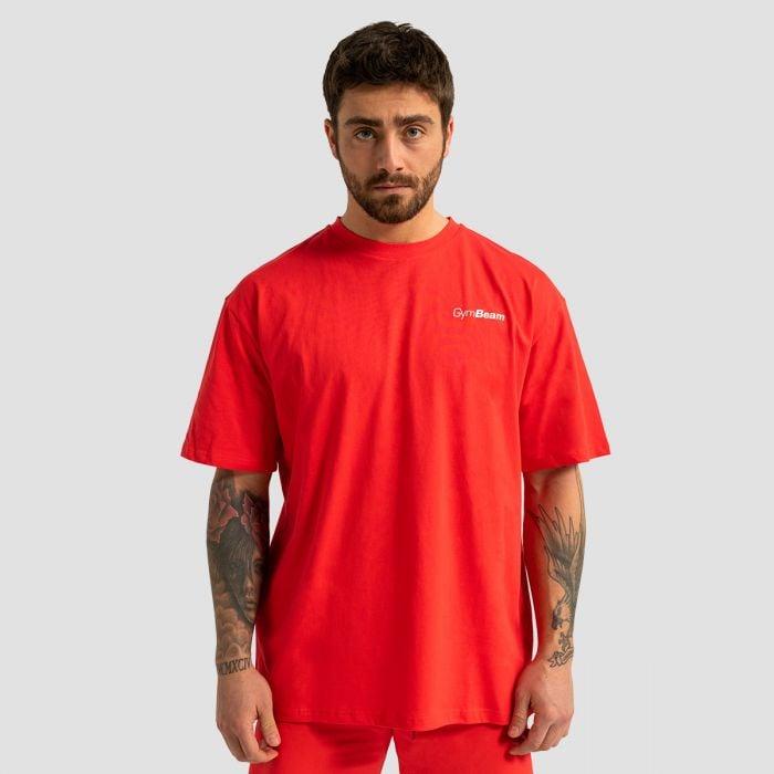 GymBeam Tričko Oversized Limitless Hot Red GymBeam