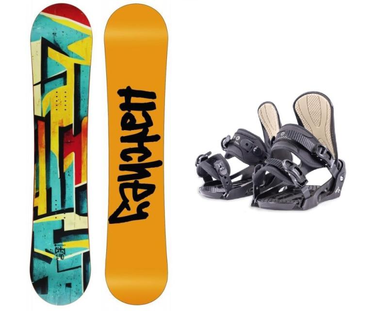 Hatchey City juniorský snowboard + Beany Junior vázání Hatchey
